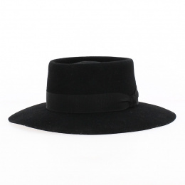 Auvergnat Felt Wool Hat Black - Traclet