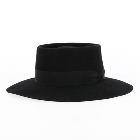 Black Wool Felt Auvergne Hat - Traclet