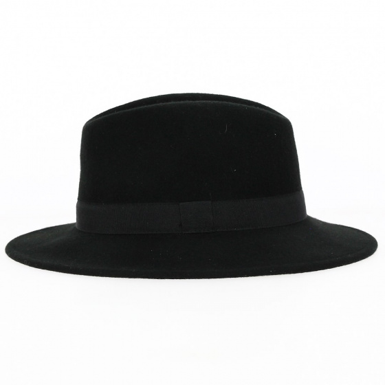 Black Wool Felt Traveller Hat - Traclet