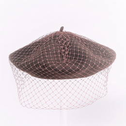 Basque beret with sky blue veil - Kopka