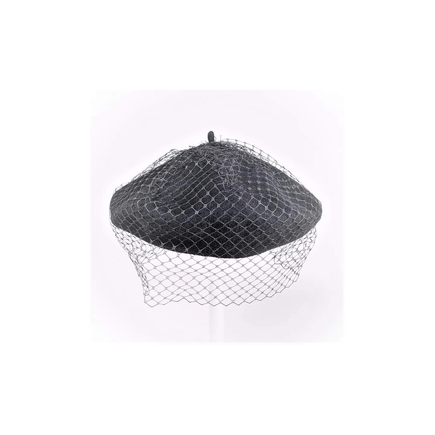 Basque Beret with veil - Kopka Reference: 17662 | Traclet Hat Shop
