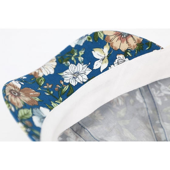 Petroleum Blue Cotton Newsboy Cap Shabby - Traclet