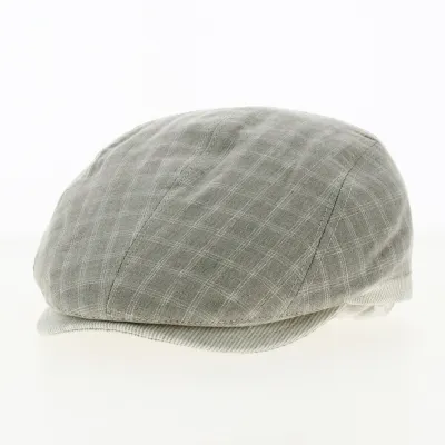Mick Lin Taupe Flat Cap - Fléchet Reference: 15735 | Traclet Hat Shop