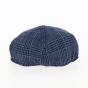 Blue Silk Patchwork Belfaci Cap - Fléchet