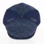 Blue Silk Patchwork Belfaci Cap - Fléchet