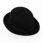 Black Wool Felt Bowler Hat - Traclet
