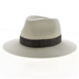 White Felt Fedora Hat Dany - Traclet