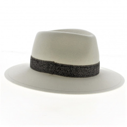 White Felt Fedora Hat Dany - Traclet