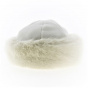 White fleece Marmotte hat & white faux fur - Traclet