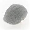 Blue and White Striped Rounded Linen Cap - Traclet Reference: 12429 | Traclet Hat Shop