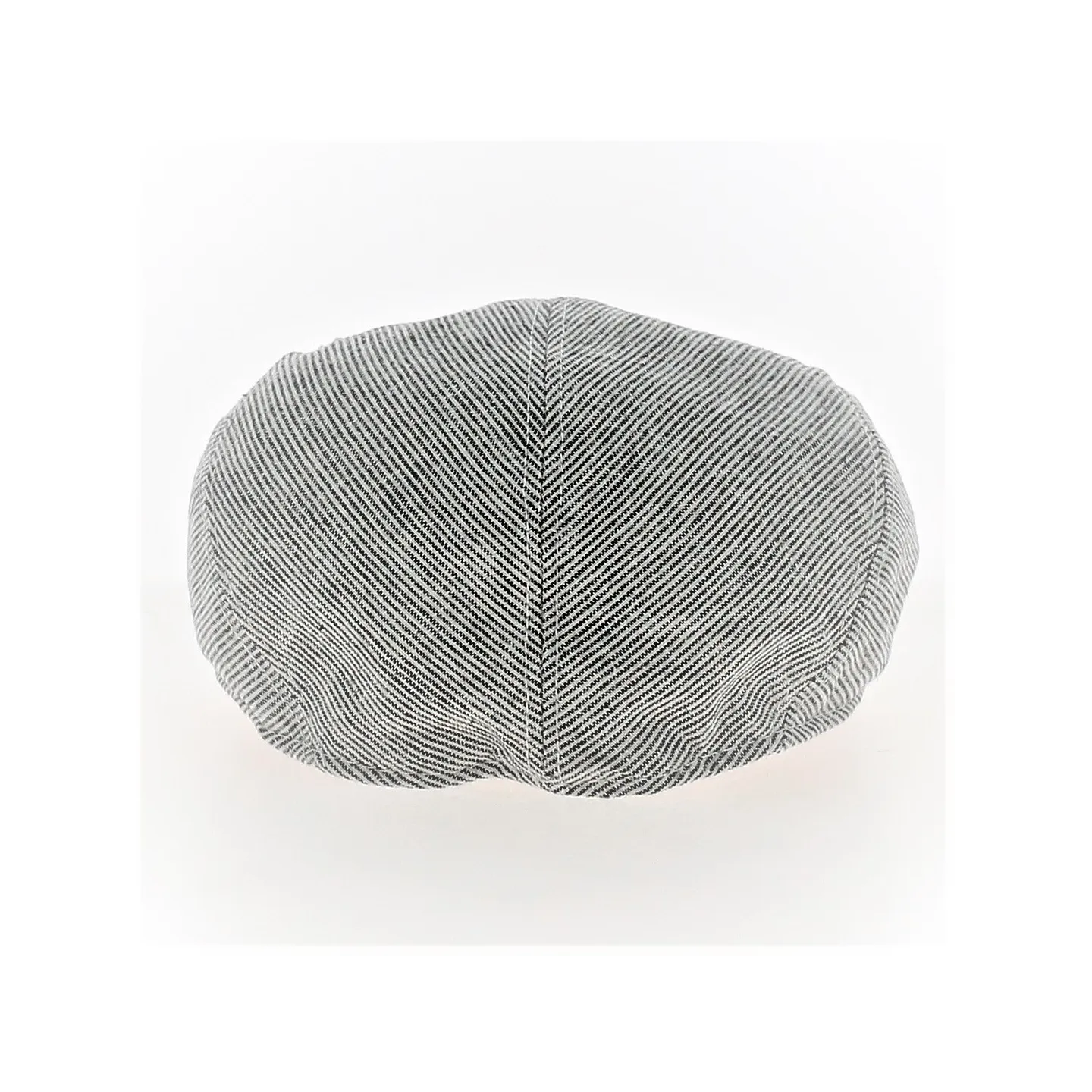 Blue and White Striped Rounded Linen Cap - Traclet Reference: 12429 | Traclet Hat Shop
