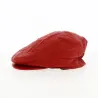Red Leather Flat Cap - Aussie Apparel Reference: 11358 | Traclet Hat Shop