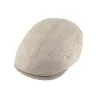 Natural Linen Flat Cap - Fiebig Reference: 11348 | Traclet Hat Shop