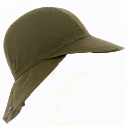 Marly Khaki Cotton Neck Warmer Baseball Cap - Crambes
