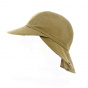 Beige Cotton Marly Baseball Cap with Neck Protection - Crambes