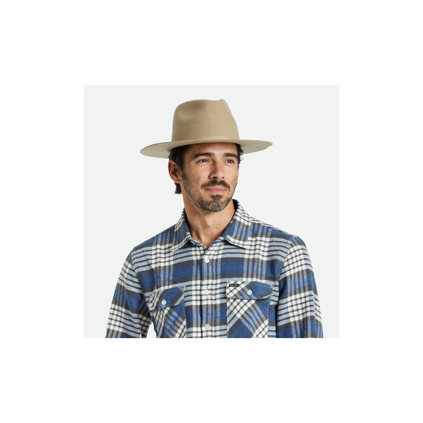 Chapeau Cowboy Cohen Feutre Laine Sable - Brixton Reference : 17615| Chapellerie Traclet