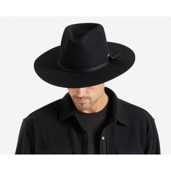 Cohen Black Wool Felt Cowboy Hat - Brixton Cohen Black Wool Felt Cowboy Hat - Brixton