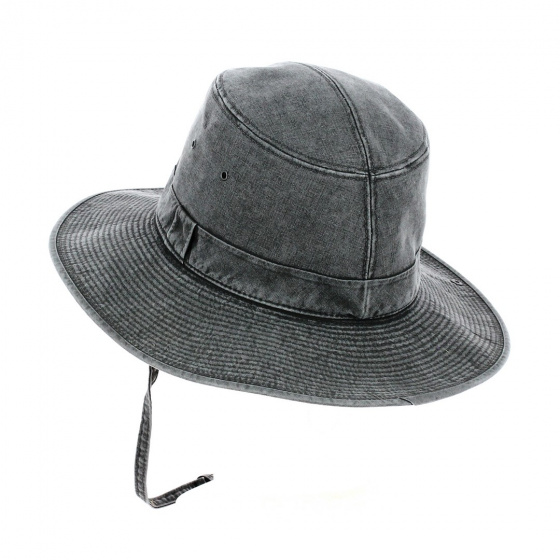Chapeau Safari Mongo Coton Noir - Crambes