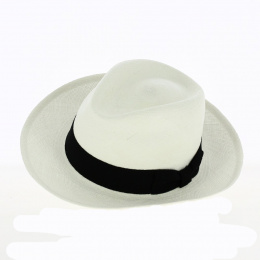 White Panama Fedora Hat Gabin - Crambes