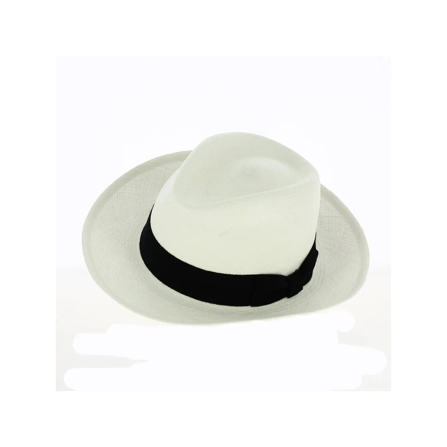 Chapeau Fedora Panama Gabin Blanc - Crambes Reference : 11738 | Chapellerie Traclet