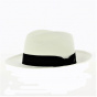 Gabin Panama Fedora Hat White - Crambes