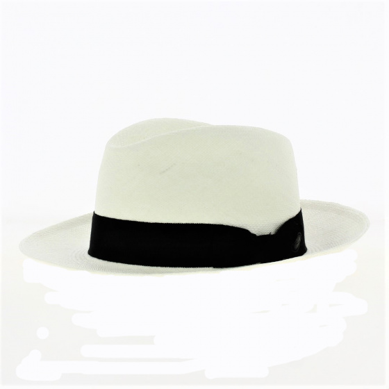White Panama Fedora Hat Gabin - Crambes