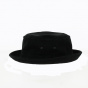 Porkpie Beach Pique Hat Black Cotton- Crambes