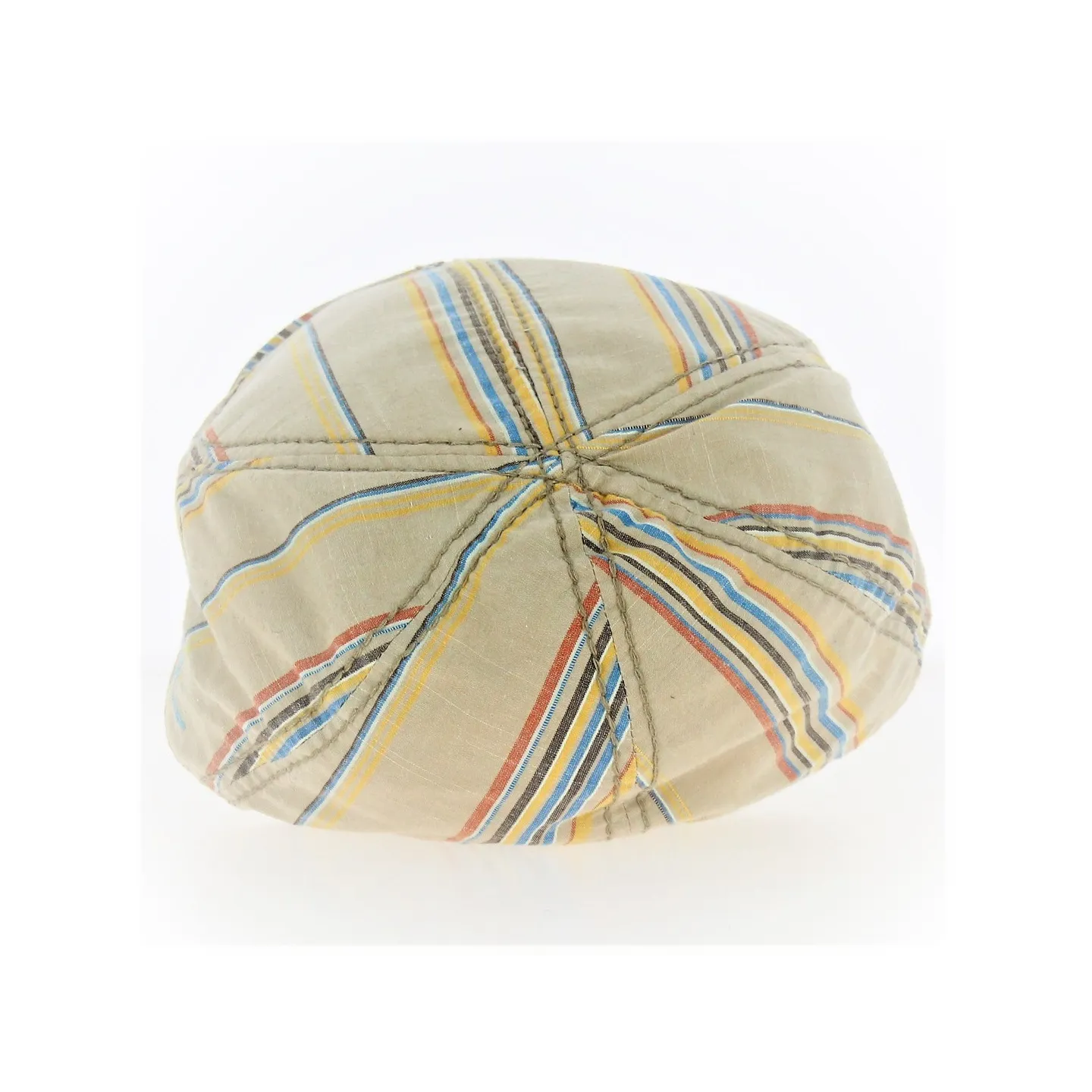 Casquette plate Rayée Beige - Keyone Reference : 1171 | Chapellerie Traclet