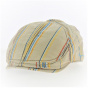 Striped Beige Flat Cap - Keyone