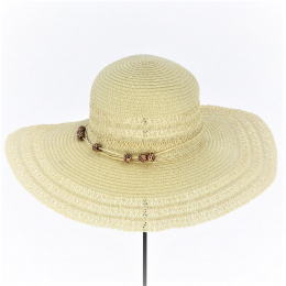Capeline Safia Paille Papier Beige - Traclet