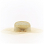 Beige Straw Manon Ceremony Wide Brim Hat - Traclet