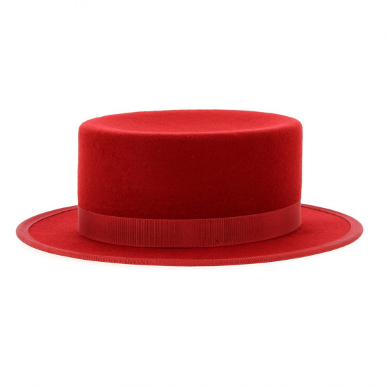 Wool Felt Boater Hat - Traclet Wool Felt Boater Hat - Traclet