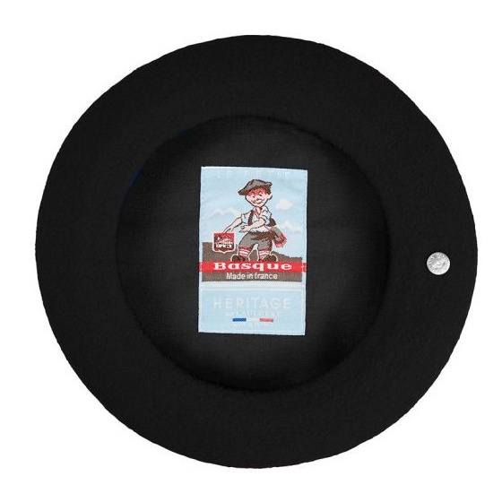 Béret Enfant Petit Basque Noir - Héritage par Laulhère