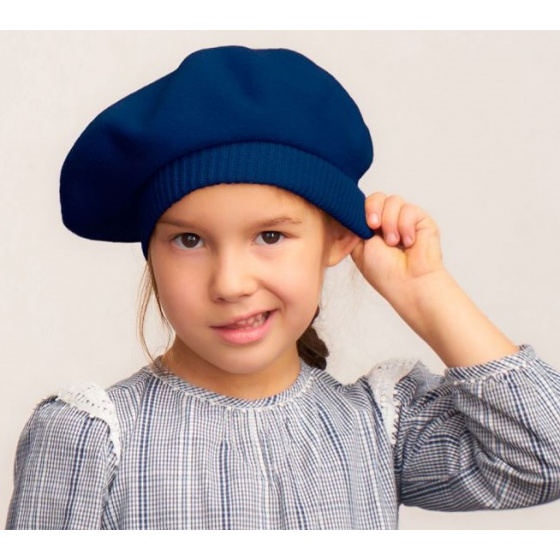 Béret Margaux Enfant Bleu - Héritage par Laulhère Béret Margaux Enfant Bleu - Héritage par Laulhère