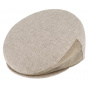 Chagnon Flat Cap Linen & Cotton Beige - Traclet
