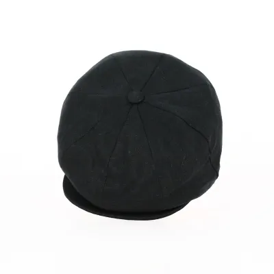 Irish Cap Linen Black - Hanna Hats