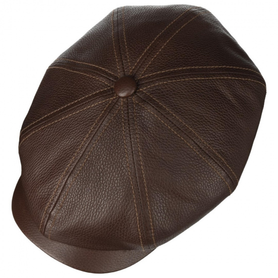 Casquette Hatteras Lamb Cuir Marron - Stetson