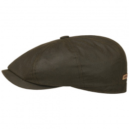 Casquette Hatteras Cuir Ciré Olive - Stetson