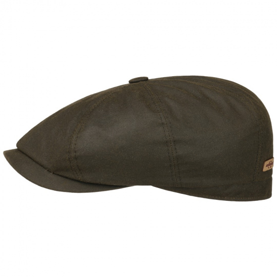Hatteras Cap Olive Waxed Leather - Stetson