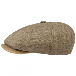 Brown Linen Hatteras Cap - Stetson