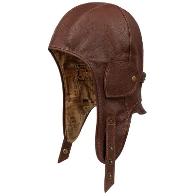 Brown Leather Sacramento Car Cap - Stetson Reference: 18022 | Traclet Hat Shop