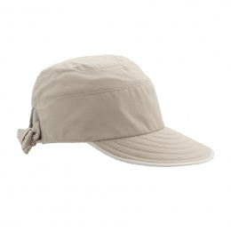 Beige Polyester Wide Brim Cap - Traclet