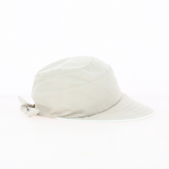 Beige Polyester Wide Brim Cap - Traclet