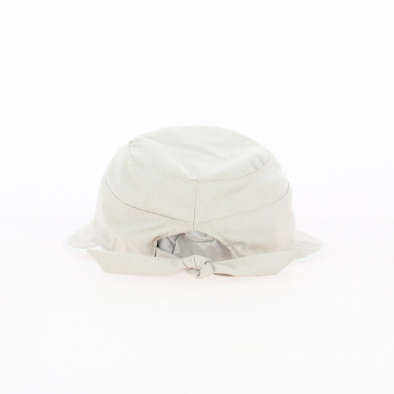 Beige Polyester Wide Brim Cap - Traclet