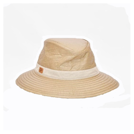 Parisian Medium Brim Linen & Beige Hat - Soway