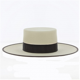 Cordobes Andalou Beige and Brown Felt Hat