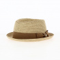 Chapeau Porkpie en Paille Milano Bordeaux - Flechet